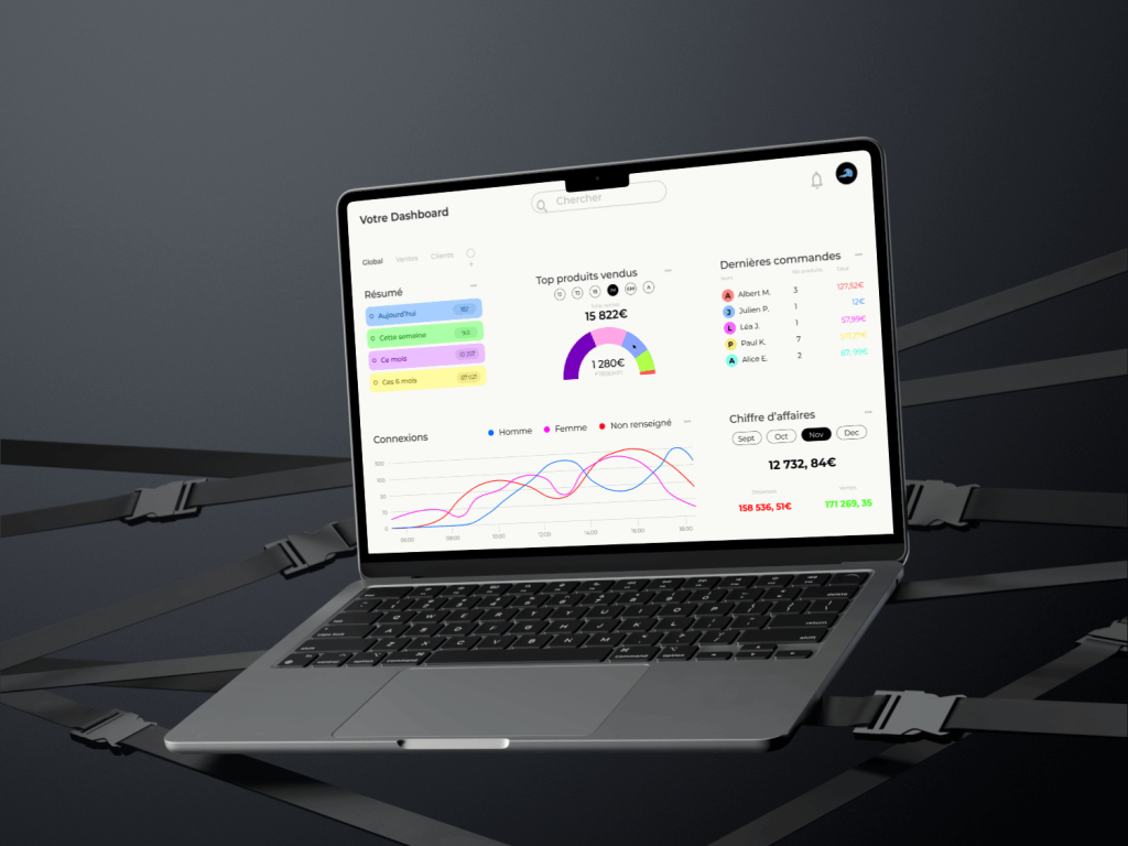 Croissance du trafic d’un site web professionnel grâce au SEO.